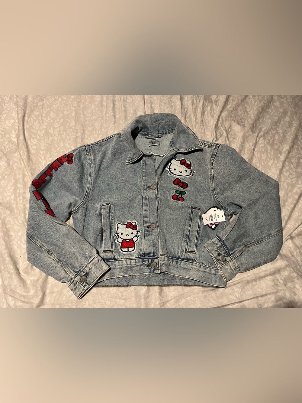 Aeropostale x Hello Kitty Cropped Denim Jacket
